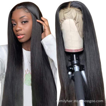 Shmily Wholesale 13x4 Lace Front Wig Hd Transparent Lace Front Human Hair Wigs Brazilian For Black Women Frontal Wig